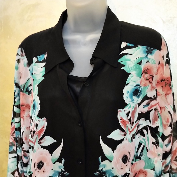 Floral Blouse+Cami Set NWT L - Picture 2 of 6